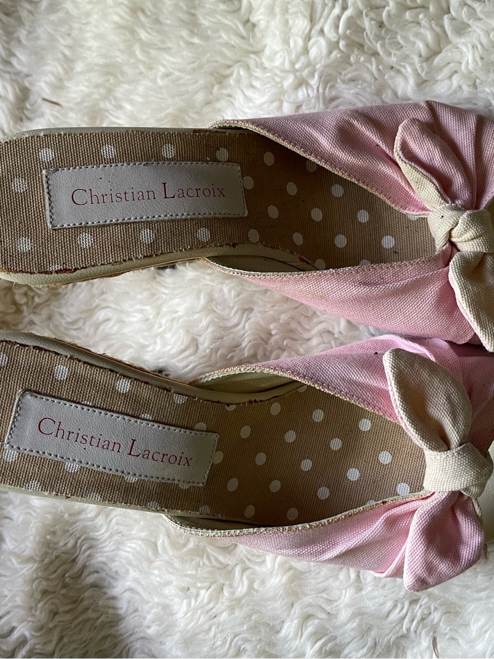 Christian Lacroix Raffia Platform Wedges Sz 37/ 7 EUC! $498 - Picture 3 of 5